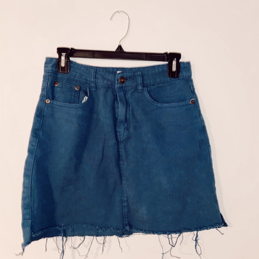 navy denim skirt